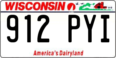 WI license plate 912PYI