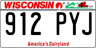 WI license plate 912PYJ