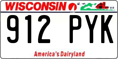 WI license plate 912PYK