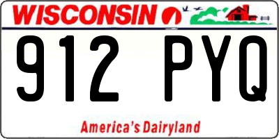 WI license plate 912PYQ