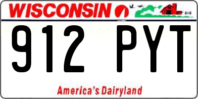 WI license plate 912PYT