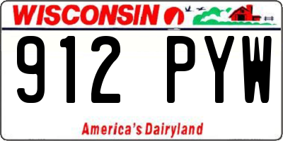 WI license plate 912PYW