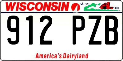 WI license plate 912PZB