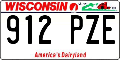 WI license plate 912PZE