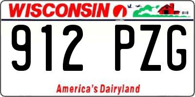 WI license plate 912PZG