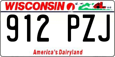 WI license plate 912PZJ