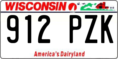 WI license plate 912PZK