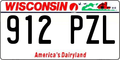 WI license plate 912PZL