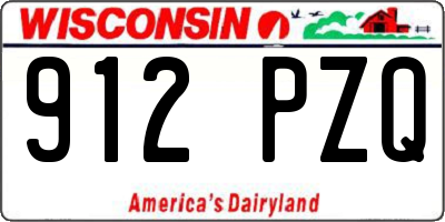 WI license plate 912PZQ