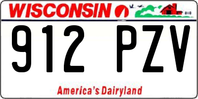 WI license plate 912PZV