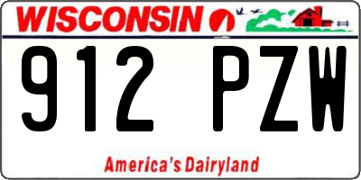 WI license plate 912PZW