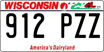 WI license plate 912PZZ