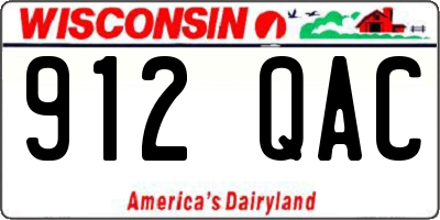 WI license plate 912QAC