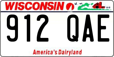 WI license plate 912QAE