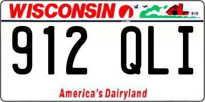 WI license plate 912QLI
