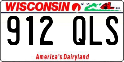 WI license plate 912QLS