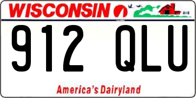 WI license plate 912QLU