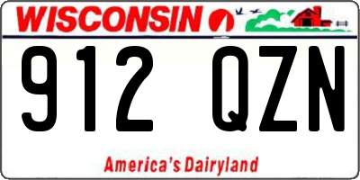 WI license plate 912QZN