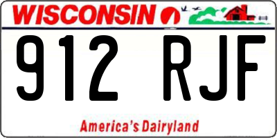 WI license plate 912RJF