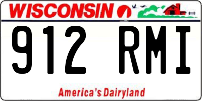 WI license plate 912RMI