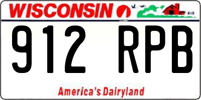 WI license plate 912RPB