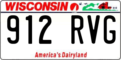 WI license plate 912RVG