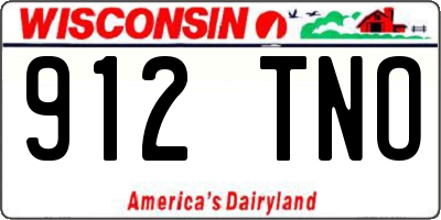 WI license plate 912TNO