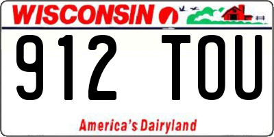WI license plate 912TOU