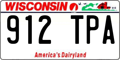 WI license plate 912TPA