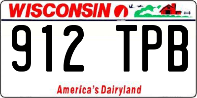 WI license plate 912TPB