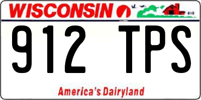 WI license plate 912TPS