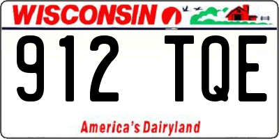 WI license plate 912TQE