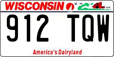 WI license plate 912TQW