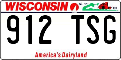 WI license plate 912TSG
