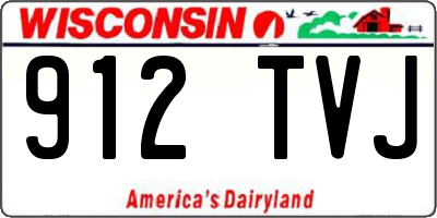 WI license plate 912TVJ