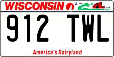 WI license plate 912TWL