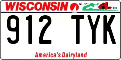 WI license plate 912TYK