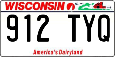 WI license plate 912TYQ