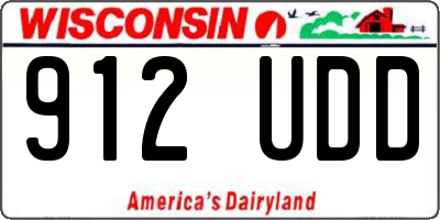 WI license plate 912UDD