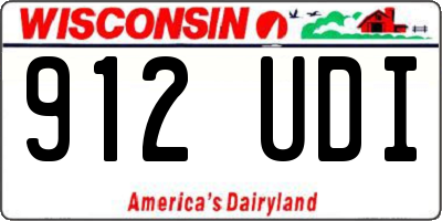 WI license plate 912UDI
