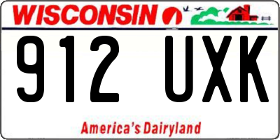 WI license plate 912UXK