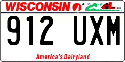 WI license plate 912UXM