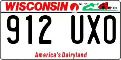 WI license plate 912UXO