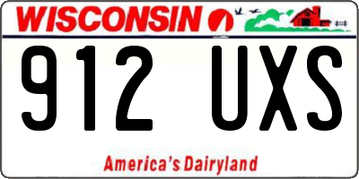 WI license plate 912UXS