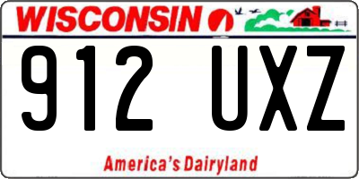 WI license plate 912UXZ