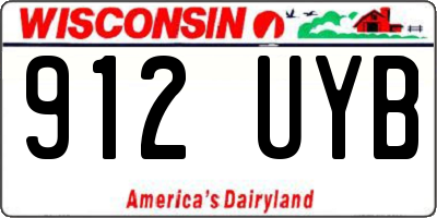 WI license plate 912UYB