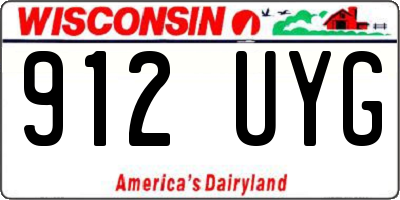 WI license plate 912UYG
