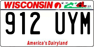WI license plate 912UYM