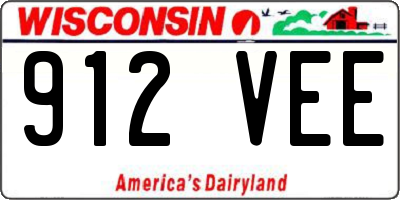 WI license plate 912VEE