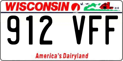 WI license plate 912VFF